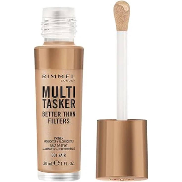 Rimmel Multi-Tasker Better Than Filters aufhellender Make-up Primer, Farbton 001 Fair, 30 ml, vegan und cremige Struktur zur Vereinheitlichung der Hauttöne – Bild 3