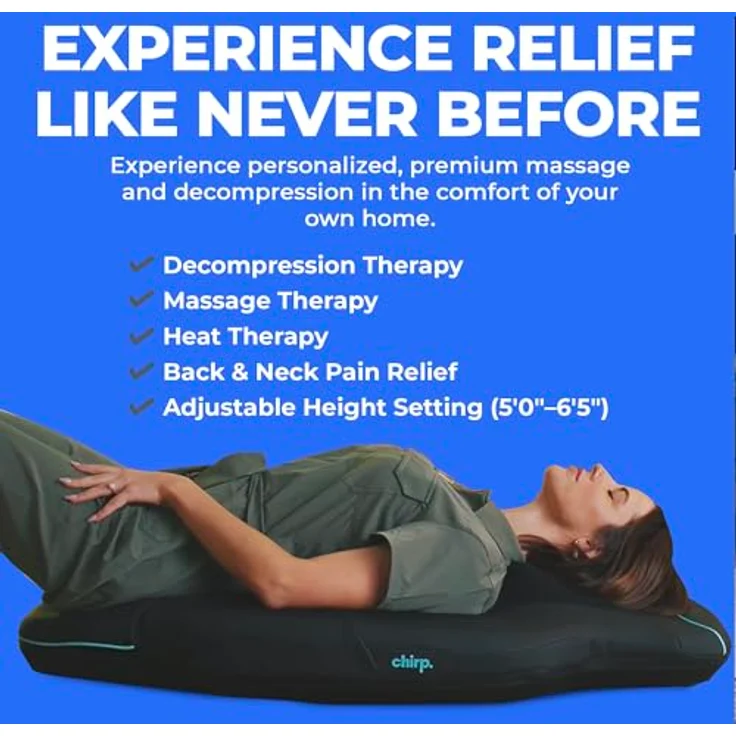 chirp Chirp Contour Massagematte, Kontur-Dekompression mit 3 Massagerollen, schwarz – Bild 3