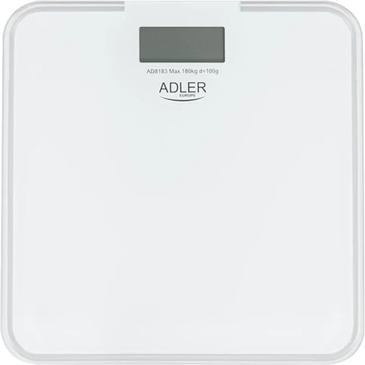 ADLER Badezimmerwaage AD 8138, 180 kg Tragkraft, mit blauer Hintergrundbeleuchtung und rutschfester Plattform – Bild 5