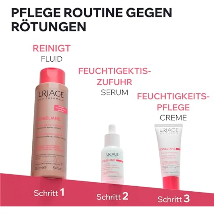 Uriage Roseliane Redness Neutralizing Smoothing Serum, beruhigendes Gesichtsserum mit glättender Wirkung, 30 ml – Bild 5