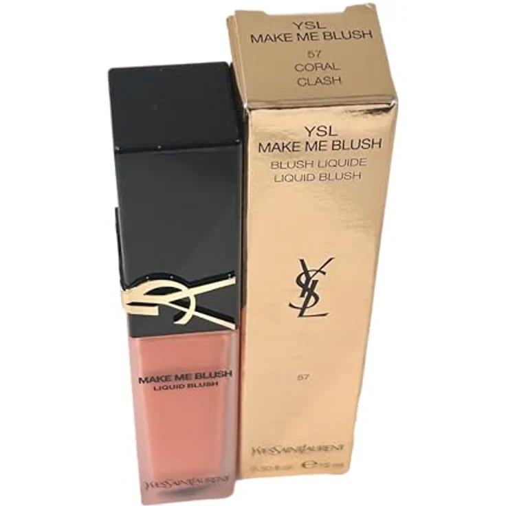 Yves Saint Laurent Make Me Blush Liquid Rouge für Damen, Coral Clash 57, 15 ml, flüssiges Rouge mit natürlichem Wangenrot-Effekt – Bild 2