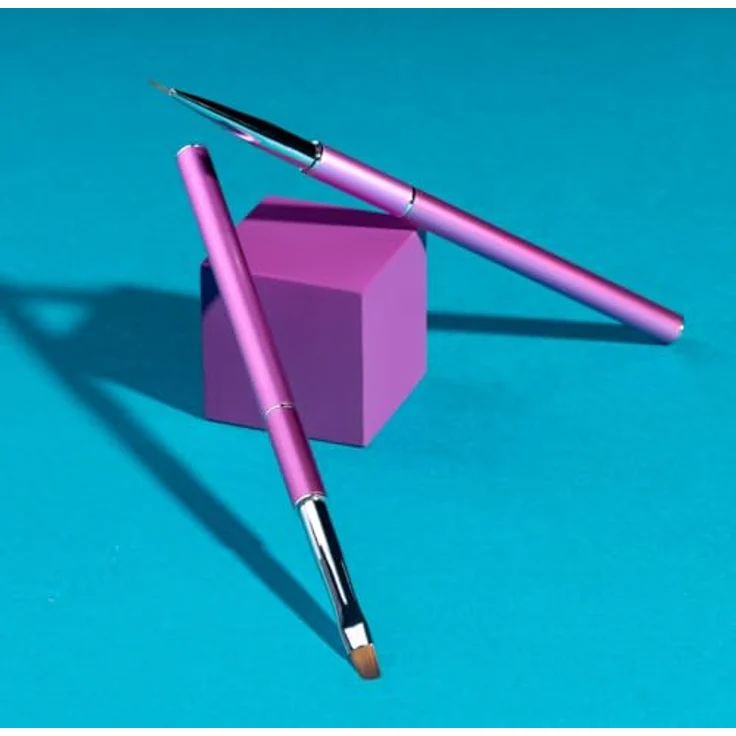 NÉONAIL Nageldesign Pinsel Kolinsky nr 00, präziser Brush Pen für Gelnägel, klappbarer Metallgriff, für Nail Art und Dekorationen – Bild 4