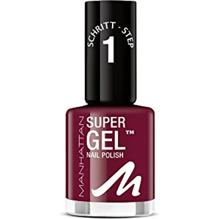 Manhattan Super Gel Nagellack – Gel Maniküre Effekt ganz ohne UV Licht – Dunkelroter Nail Polish mit bis zu 14 Tagen Halt – Farbe Seductive Red 685 – 1 x 12ml – Bild 2