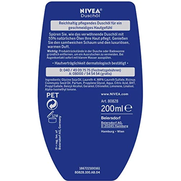 Nivea Natural Duschöl 200 ml – Bild 2