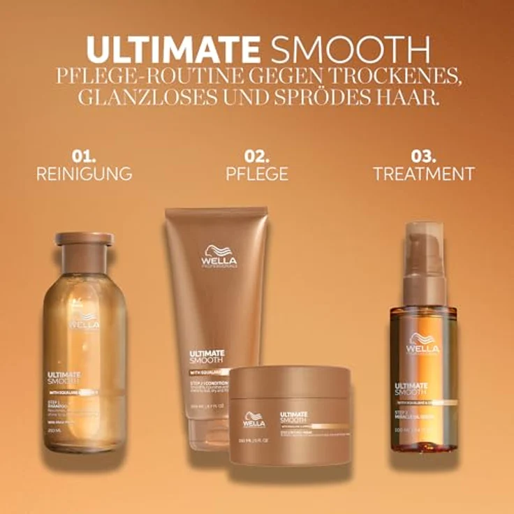 Wella Professionals Ultimate Smooth Conditioner - Pflegende Haarspülung Mit Squalan & Omega 9 - Für Trockenes, Stumpfes & Krauses Haar (1 l) – Bild 5