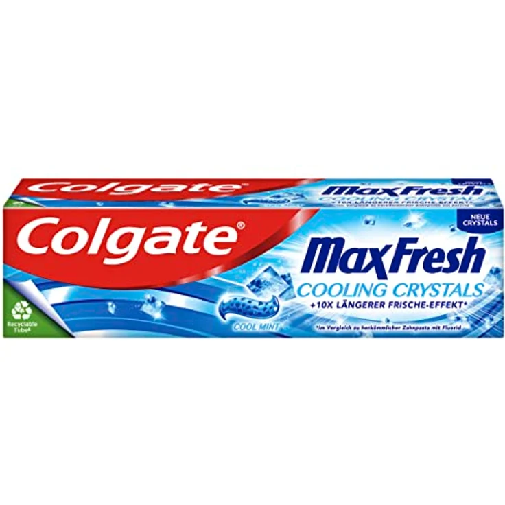 Colgate Max Fresh Cooling Crystals, Zahnpasta mit 10x längerer Frische, 75 ml, bekämpft Karies und Mundgeruch, für gesunde und weiße Zähne – Bild 4