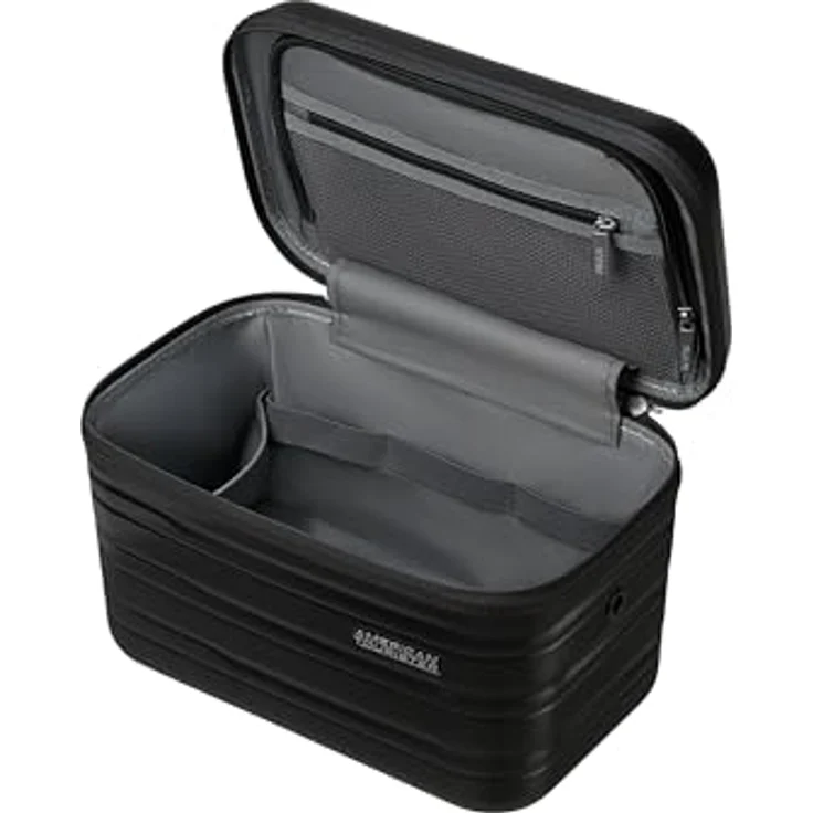 American Tourister Flashline - Kosmetikkoffer, 36 cm, Schwarz (Shadow Black) mit elastischen Schlaufen, Smart Sleeve und abnehmbarem Schulterriemen – Bild 5