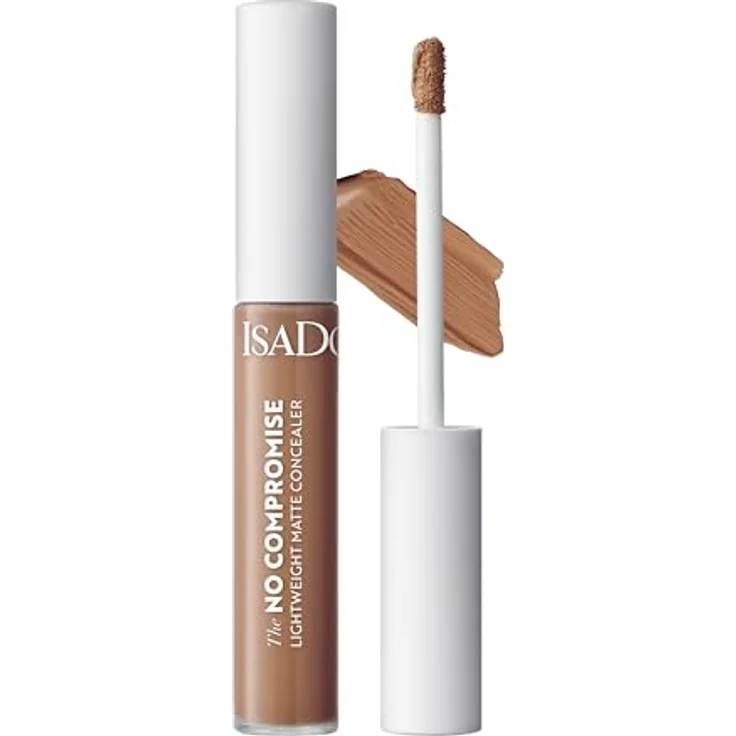 Isadora No Compromise Lightweight Matte Concealer (9NC, 10 ml) - Mittlere bis vollständige matte Abdeckung, Reduzierung von Schwellungen, mit Pflanzenextrakten – Bild 1