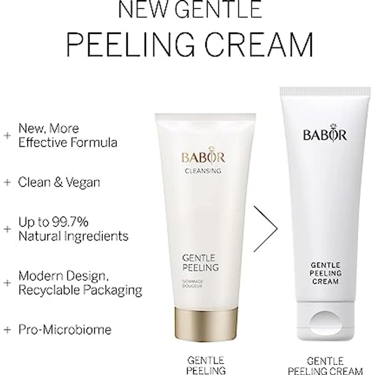 BABOR Gentle Peeling Cream für jede Haut, Mildes Gesichtspeeling, Vorbereitung für Pflege und Selbstbräuner, Cleansing, Ohne Alkohol, Vegane Formel, 1 x 50 ml – Bild 4