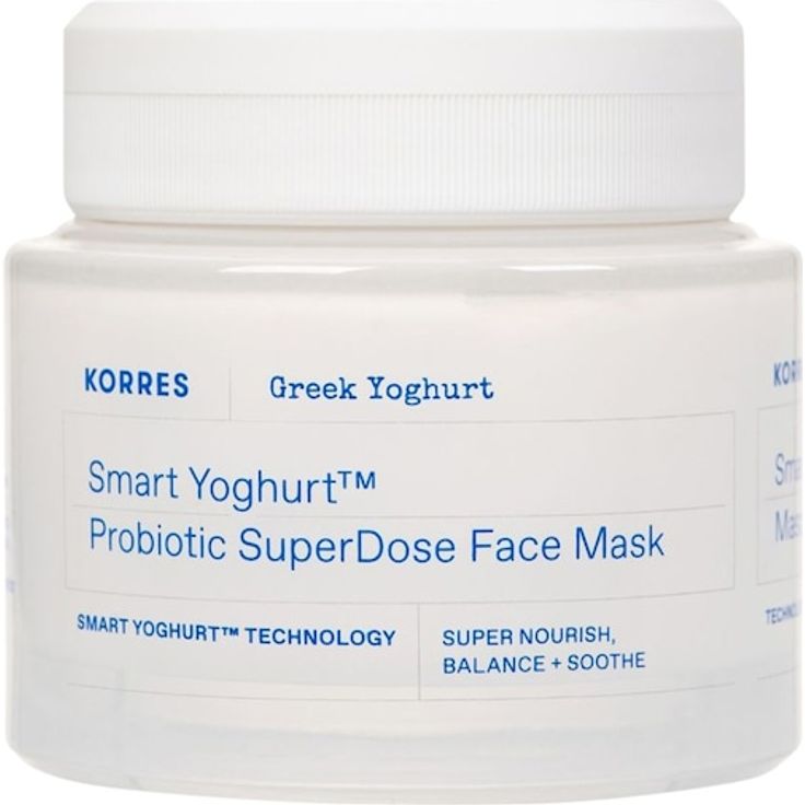 KORRES Smart Yoghurt™ Probiotic SuperDose Gesichtsmaske, kühlende Gesichtscreme mit Hyaluronsäure, 100 ml