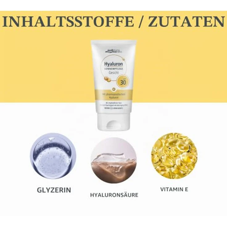 Dr. Theiss HYALURON SONNENPFLEGE Gesicht Creme LSF 30, 50 ml mit intensivem Feuchtigkeitskick – Bild 4