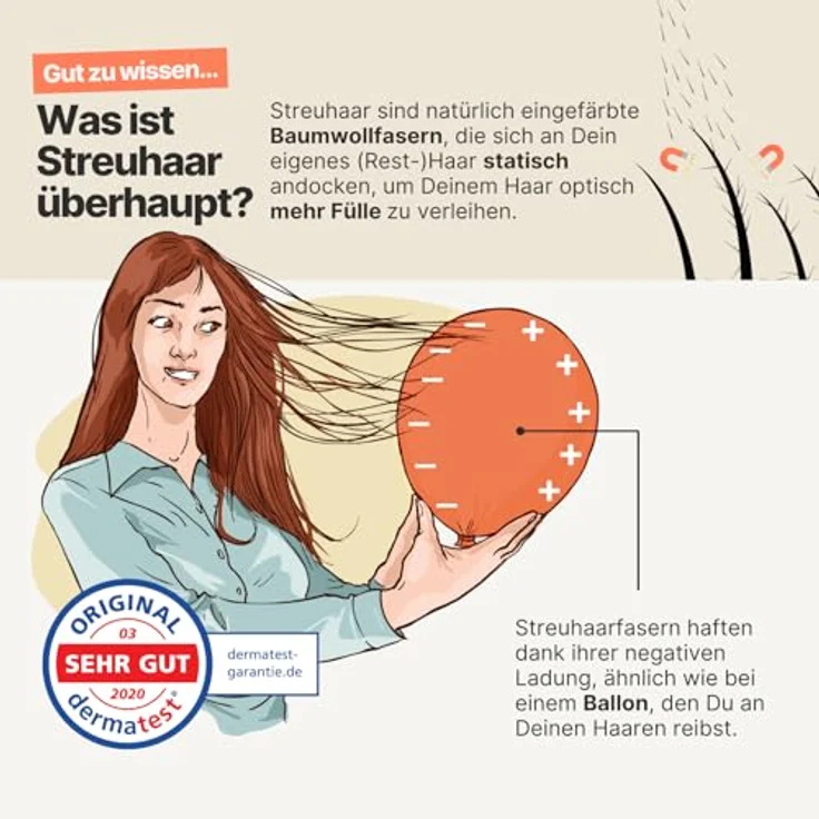 IMPERIO Streuhaar zur Haarverdichtung, 100% Naturfasern, Premium Friseurqualität, 26g, Dunkelbraun – Bild 4
