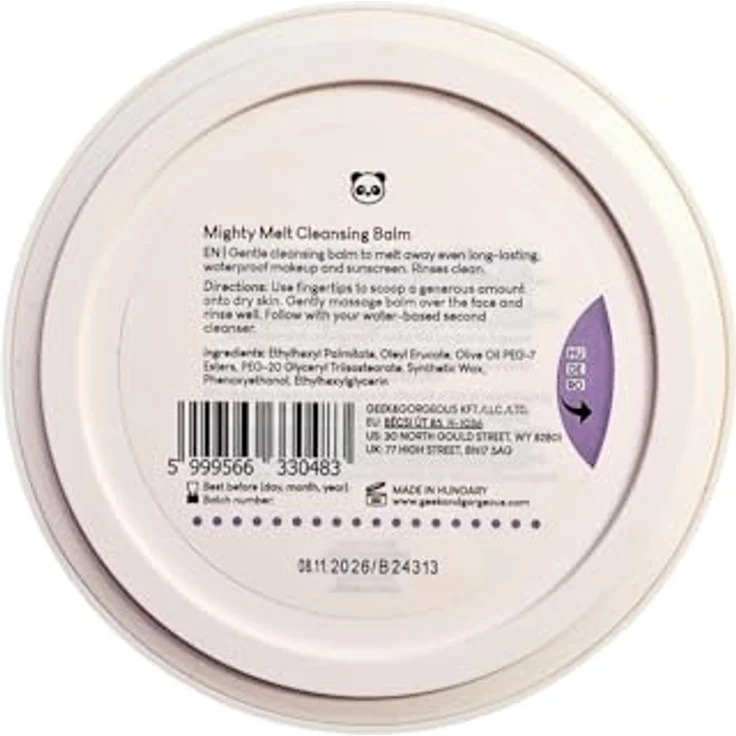 Geek & Gorgeous Mighty Melt Cleansing Balm - Sanfter Reinigungsbalsam für das Gesicht, für alle Hauttypen, inkl. sensible Haut, mit milden Tensiden, 98 ml Dose – Bild 3
