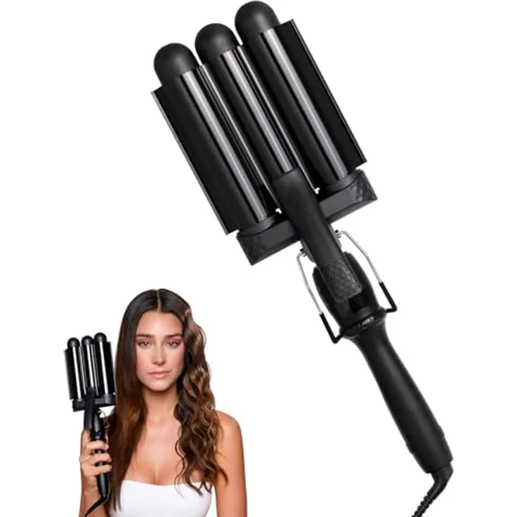 Mermade Pro Waver 32 mm Lockenstab Black mit Ionen-Funktion und Beach-Waves-Effekt
