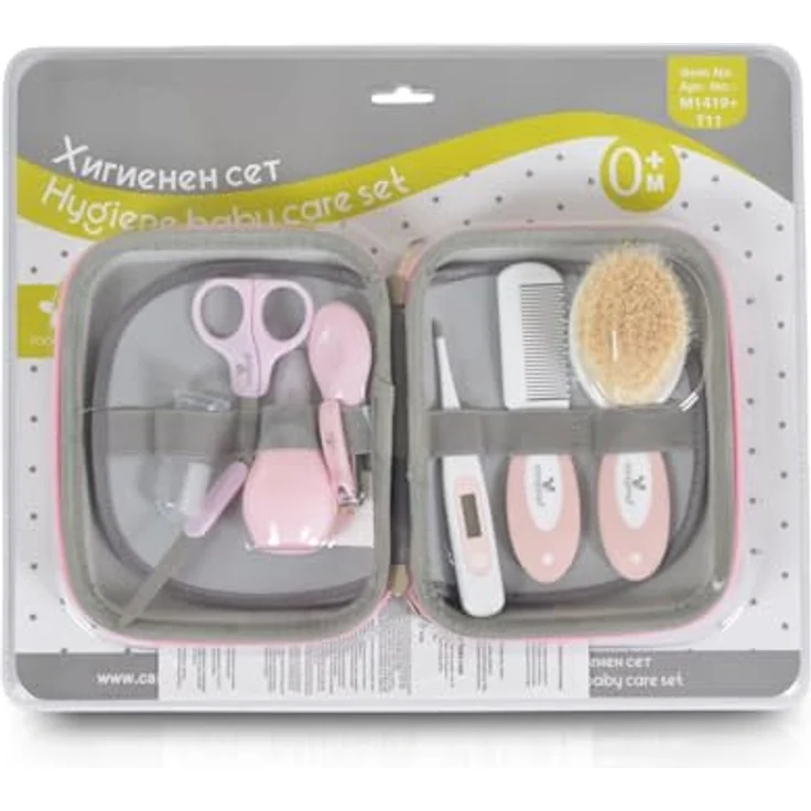 Cangaroo Baby-Nagelschere Babypflegeset M1419 Reiseetui, 9-tlg Nasensauger Nagelschere Thermometer, Edelstahl/PP, 9-teilig, digitaler Thermometer – Bild 5
