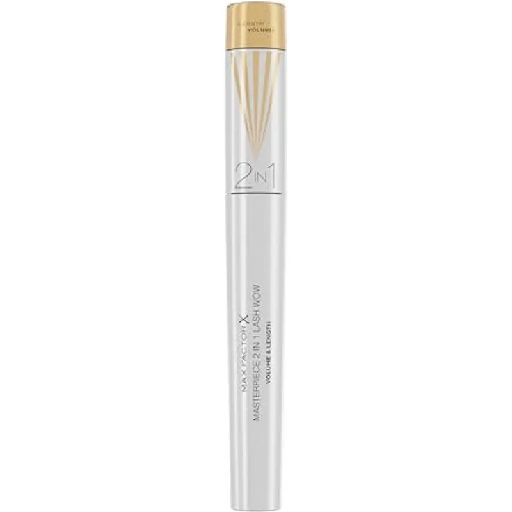 Max Factor Masterpiece Lash Wow Mascara, 2 in 1 Bürste für längere, geschwungenere und vollere Wimpern, Farbton Black Brown, 7 ml