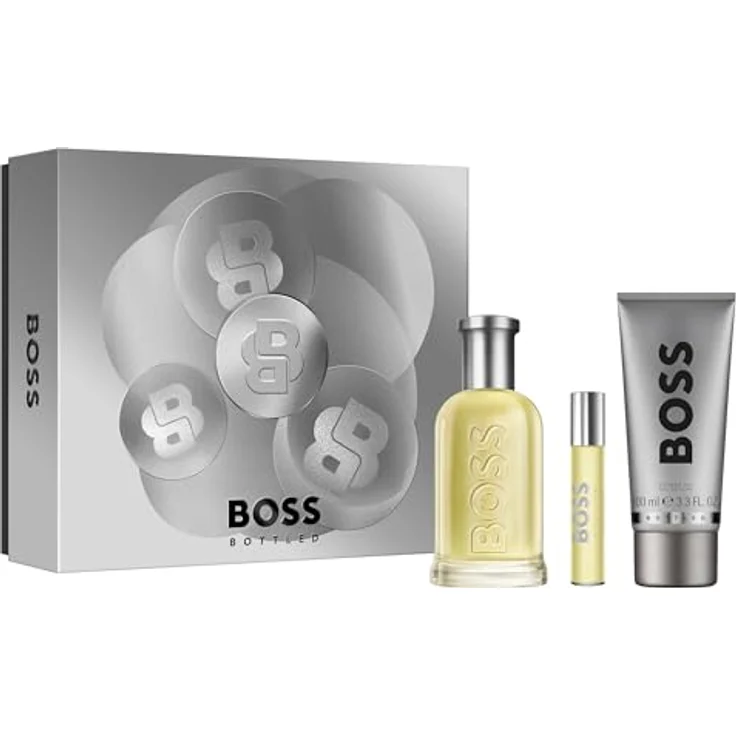 Hugo Boss BOSS Bottled Geschenkset für Herren, Eau de Toilette 100 ml & Mini 10 ml, parfümiertes Duschgel 100 ml, ideal als Geschenk – Bild 1