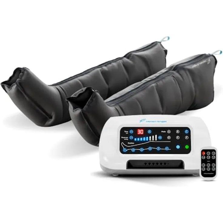 Venen Engel 6 Premium Beinmassagegerät, 6 Luftkammern mit 6 Programmen, medizinisch zertifiziert für Gleitwellenmassage an den Beinen