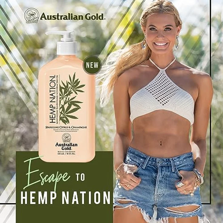 Australian Gold Compatible - Hemp Nation Sparkling Citrus & Champagne Tan Extender Body Lotion 535 ml - Hochwertige Material, Langlebig, Robustheit, Flexible Gestaltung – Bild 3