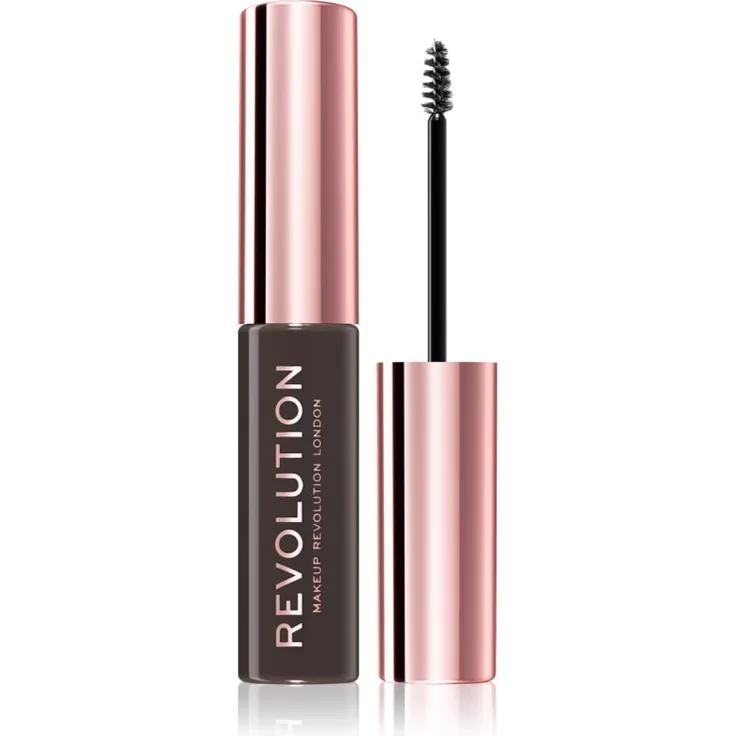 Makeup Revolution Brow Fixer Augenbrauen-Gel, 6 ml, für betonte Augenbrauen in Dark Brown