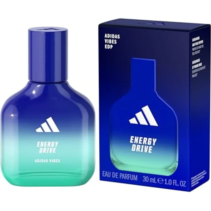 adidas Vibes Energy Drive EDP 30ml, Herrenduft mit positiven Gefühlen und kühlem Tragekomfort
