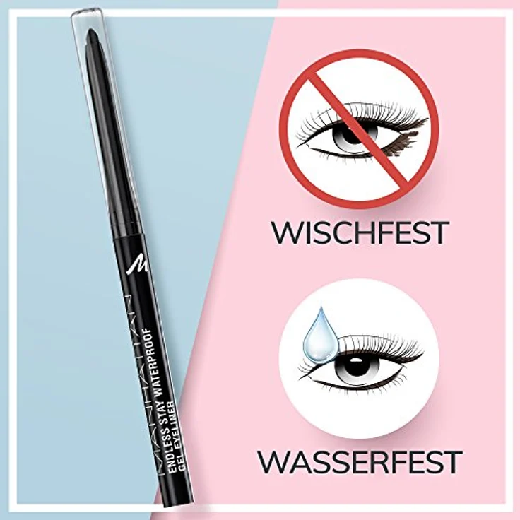 Manhattan Endless Stay Waterproof Gel Eyeliner – Schwarzer Gel Eyeliner mit herausdrehbarer Mine ohne Anspitzen – Farbe Blackest Black 006 – 2,6g , (1er Pack) – Bild 4