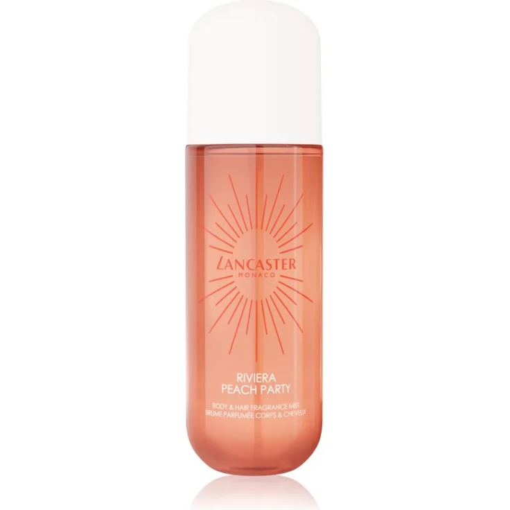 Lancaster Eau de Lancaster Hair & Body Mist, Fragrance Mist für Gesicht, Körper und Haare, fruchtiger Duft Peach Party, 236 ml