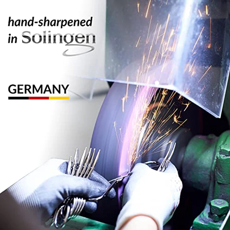 marQus Maniküre Set Solingen, 7tlg. Nagelset mit echtem Leder Etui, glanzvernickeltem Stahl, für Damen und Herren – Bild 5