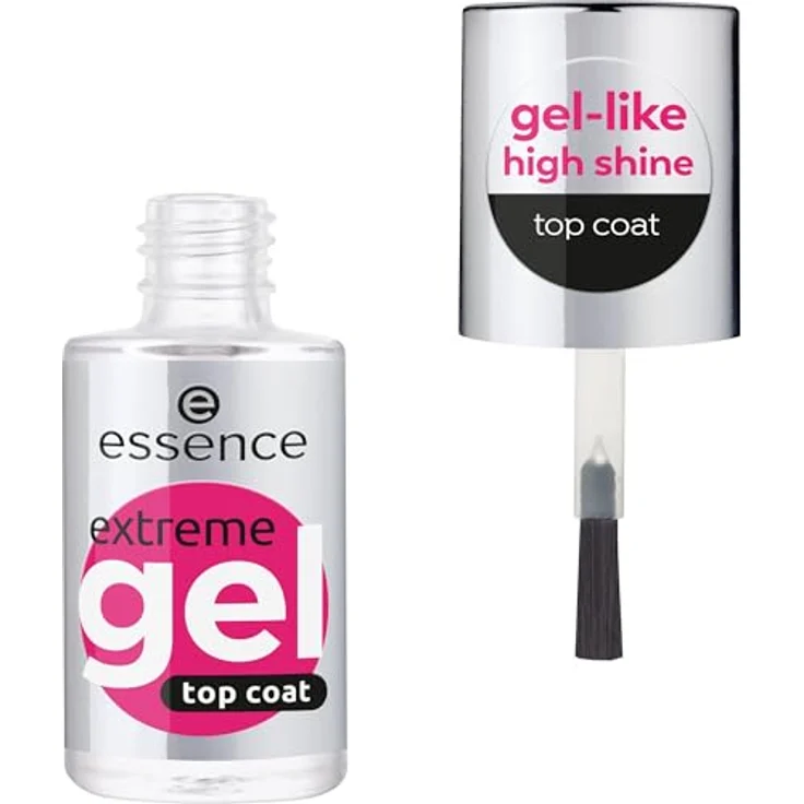 essence cosmetics extreme GEL Top Coat Überlack Nr. 01 Transparent - langanhaltend, glättend, schützend, glänzend, vegan - 1er Pack (8ml) – Bild 1