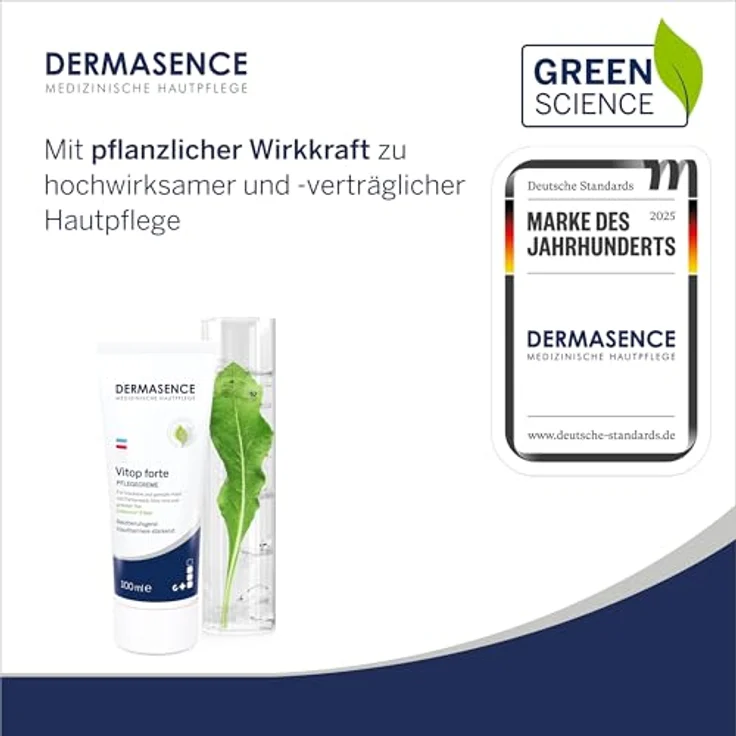 DERMASENCE Vitop forte Pflegecreme, 100 ml – für sehr trockene & gereizte Haut, beruhigt Juckreiz, vegan, zieht schnell ein, auch für Kinder und Neurodermitis-Haut geeignet – Bild 2