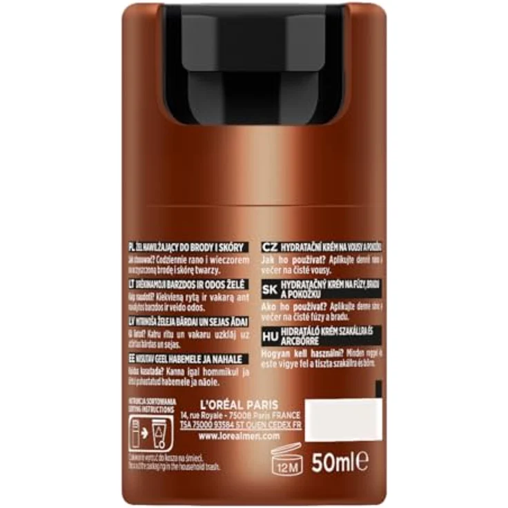 L'Oréal Paris Men Barber Club Feuchtigkeitsgel für Kinn und Haut, 50 ml - Mit natürlichen ätherischen Ölen, reduziert Trockenheit – Bild 2