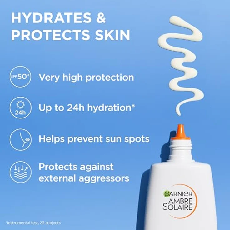 Garnier Ambre Solaire Super UV Protection Fluid SPF50+ Schützendes Sonnenfluid für Gesicht 40 ml - Preisvergleich – Bild 3