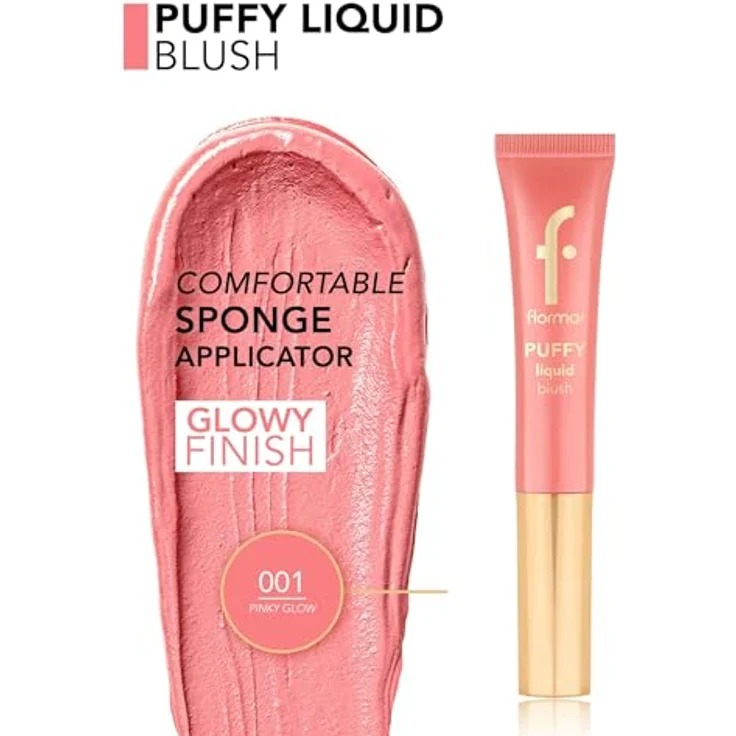 Flormar Puffy Blush 12 ml, Rouge in PINKY GLOW für einen strahlenden Teint – Bild 3