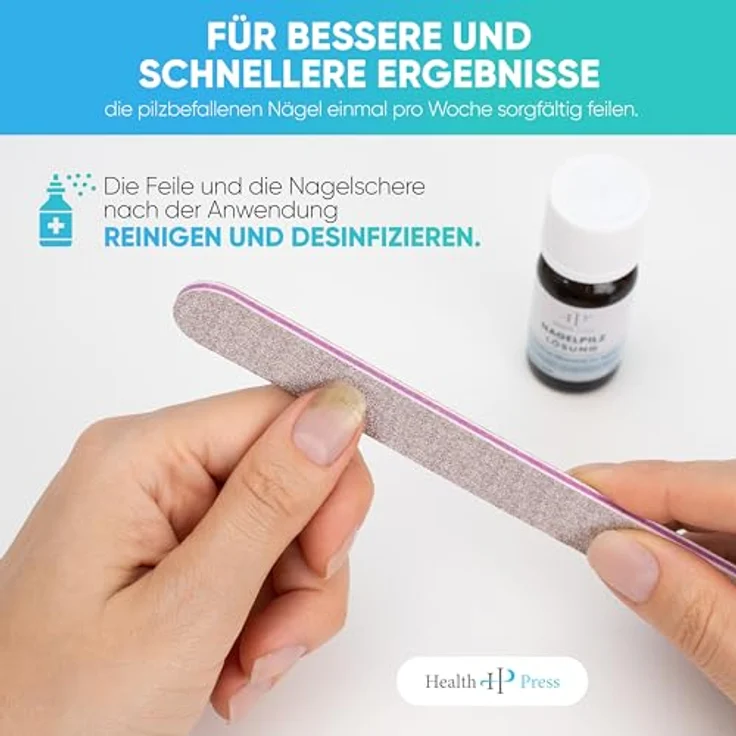 Health Press® Nagelpilz Lösung – 10ml Anti Nagelpilz Liquid – Nagelpilz Nagellack für Füße und Hände – Diabetiker geeignet – Bild 5