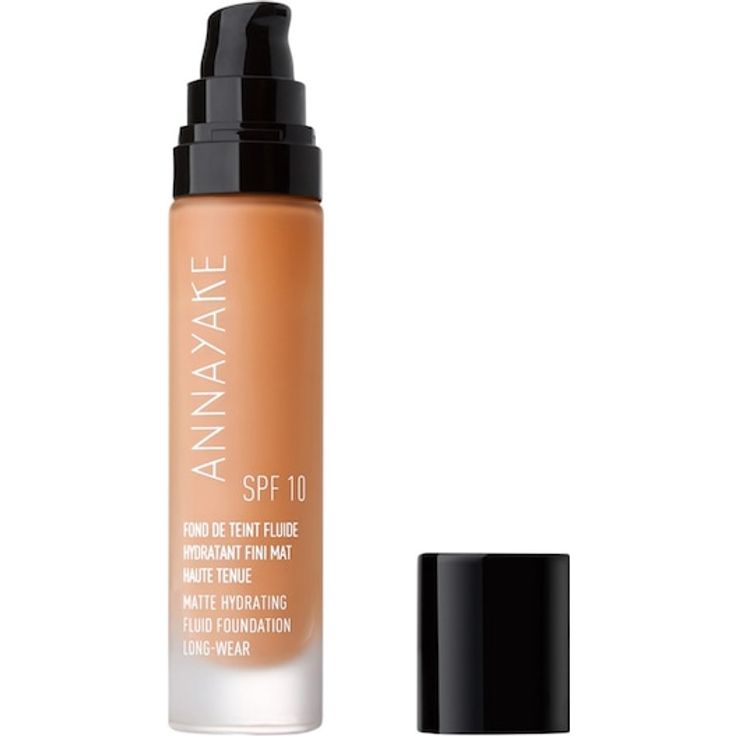 Annayake Teint Fluide Hydratant Fini Mat Haute Tenue SPF 10, Flüssige Foundation für Damen, mittlere Deckkraft, 30 ml