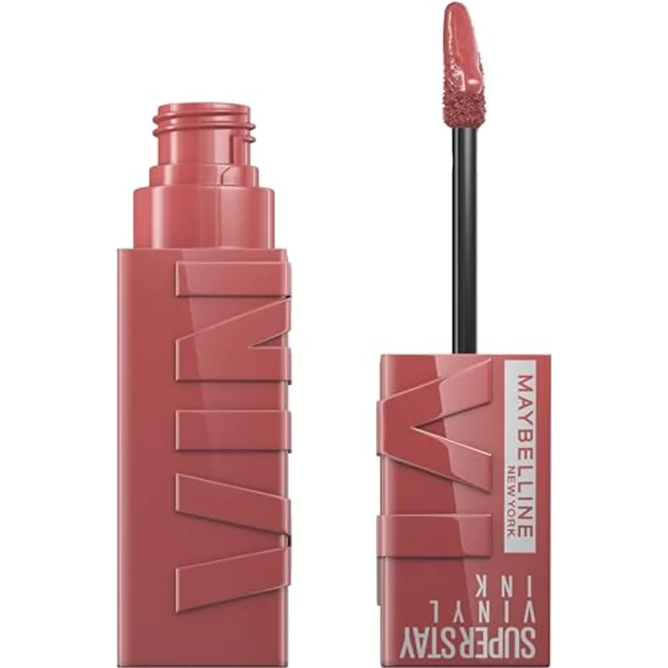Maybelline New York Super Stay Vinyl Ink, flüssiger Lippenstift mit 16 Stunden Halt und glänzendem Finish, Nr. 35 Cheeky, 2 x 4,2 ml – Bild 2