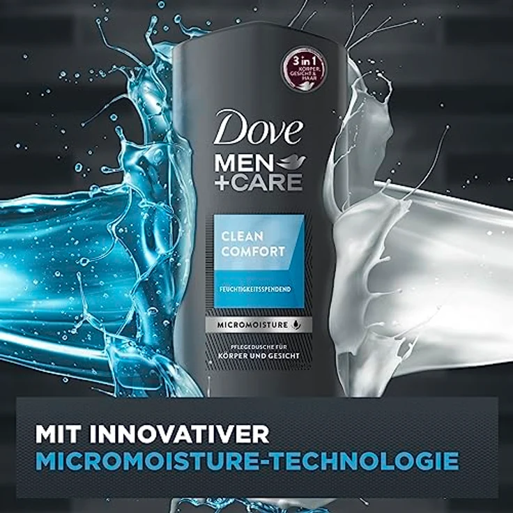 Dove Men? Duschgel für erfrischende Reinigung Clean Comfort milde Formel 250 ml – Bild 5