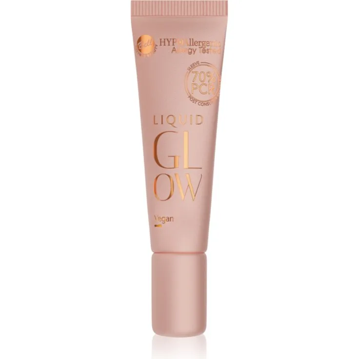 Bell Hypoallergenic Flüssiger Aufheller für Gesicht und Körper, Farbton 01 Sparkling Lotus, 10 g, mit lichtreflektierenden Pigmenten und cremiger Struktur