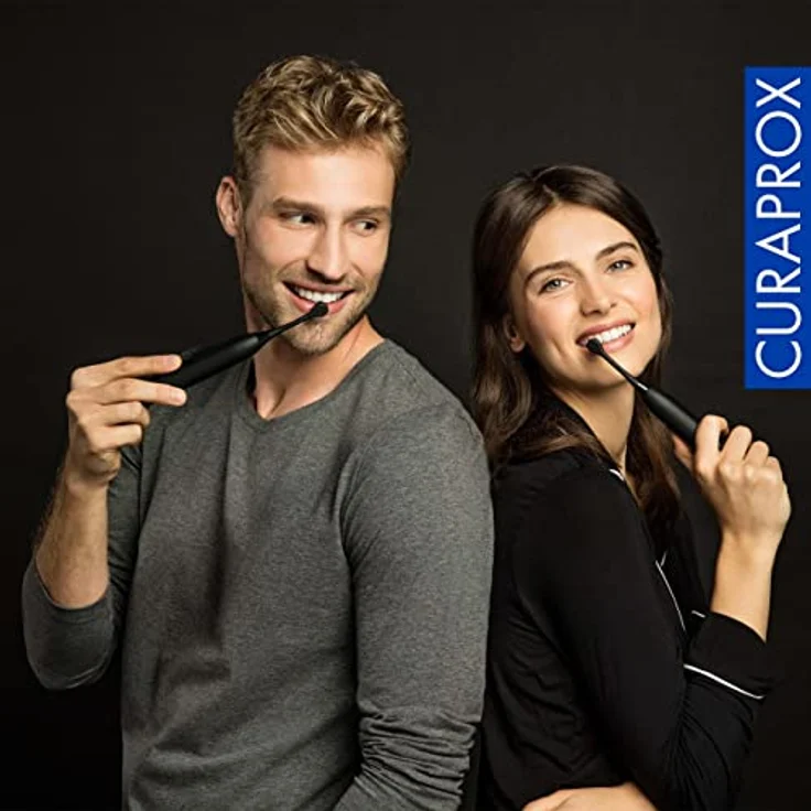 CURAPROX Black is White Aufsteckbürsten für elektrische Zahnbürste 2 St. Schwarz – Bild 7