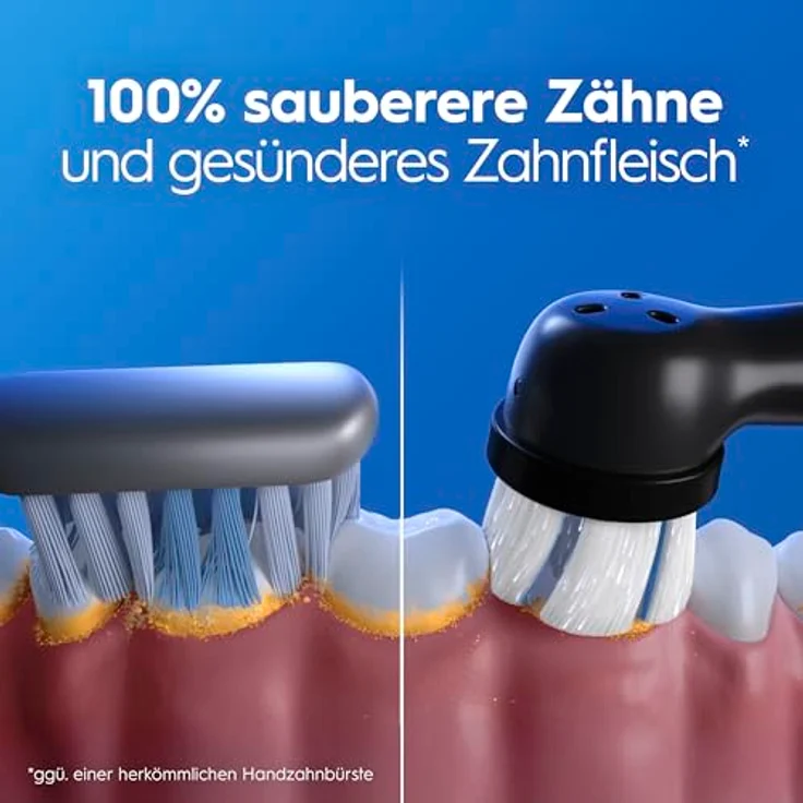 Braun Oral-B iO Series 3 Plus Edition, Elektrische Zahnbürste mit 3 Aufsteckbürsten, 3 Putzmodi, Schwarz – Bild 8