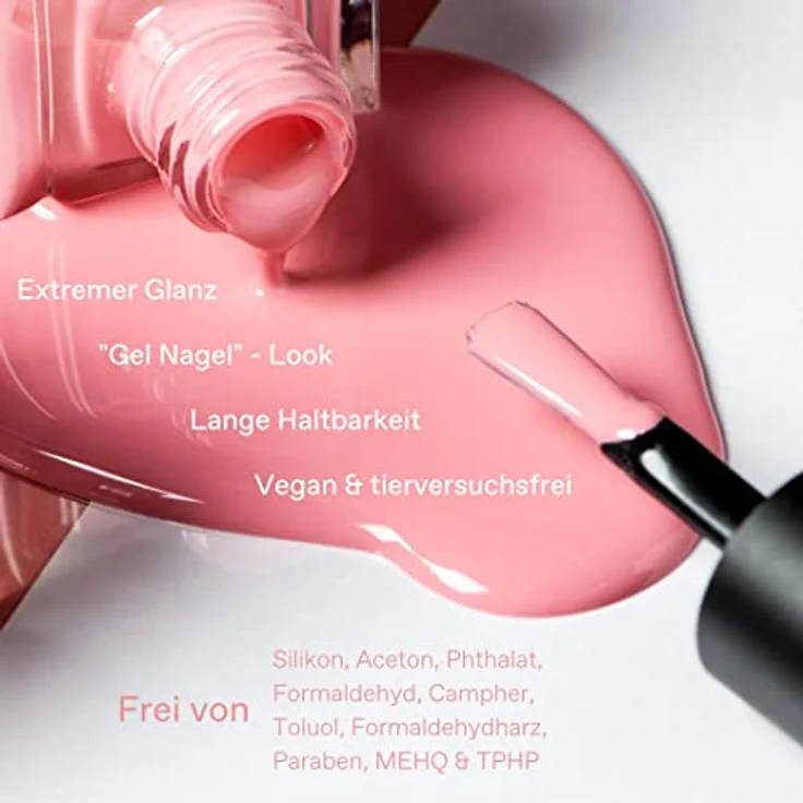 KORRES Sweet Almond Nail Colour - 74 berry addict, veganer Nagellack mit Gel-Effekt, 11 ml – Bild 5