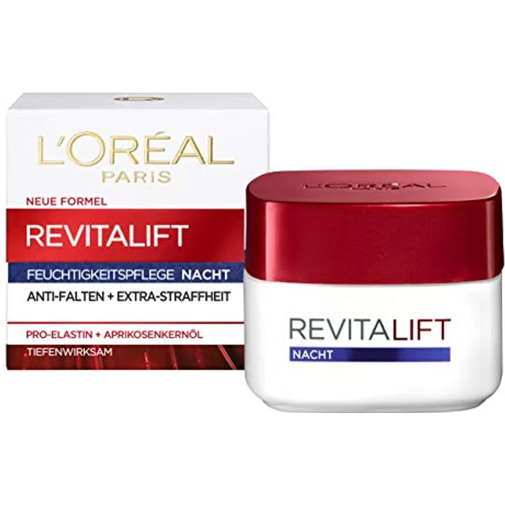 L'Oréal Paris Revitalift Anti-Aging Nachtcreme, Pro-Elastin und Aprikosenkernöl, 50 ml – Bild 1