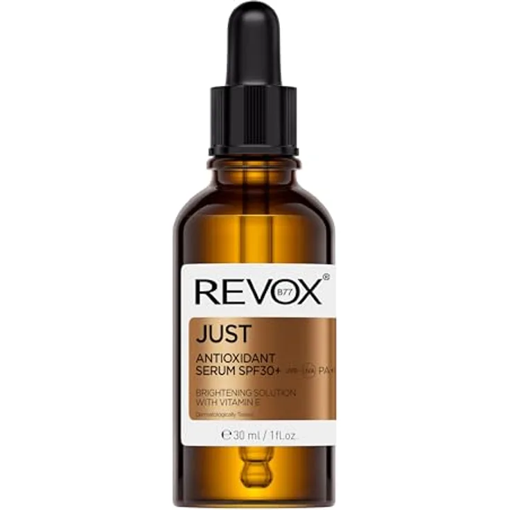 REVOX B77 Just Antioxidant Serum LSF30+, 30 ml, aufhellendes Gesichtsserum mit Vitamin E, UVA-/UVB-Schutz, reduziert Falten und Hyperpigmentierung