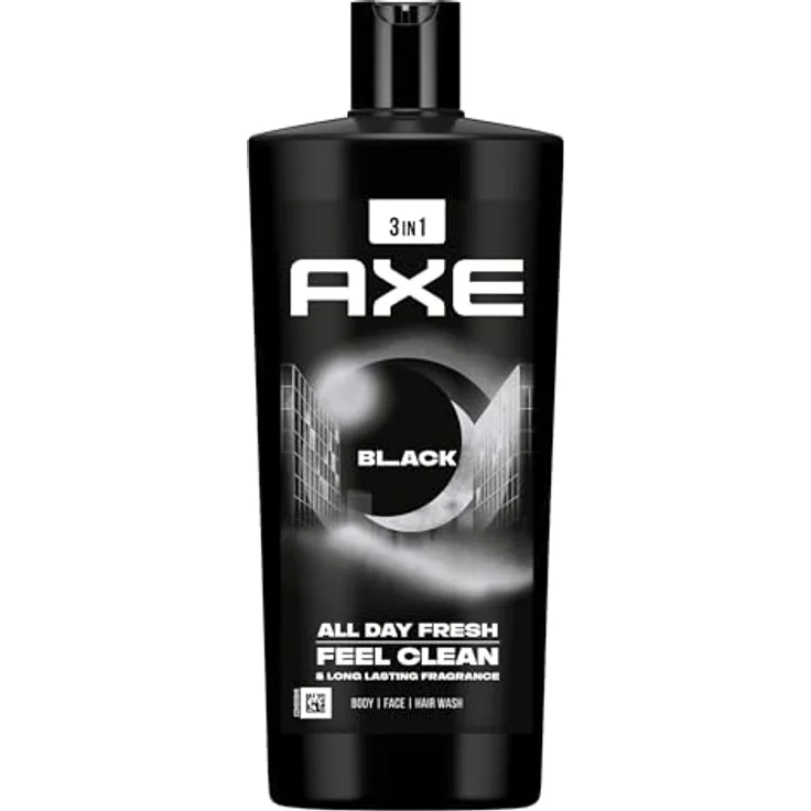 Axe 3-in-1 Duschgel & Shampoo Black, 700 ml, dermatologisch getestet mit 12h langanhaltender Frische und Duft, für Körper, Gesicht und Haar