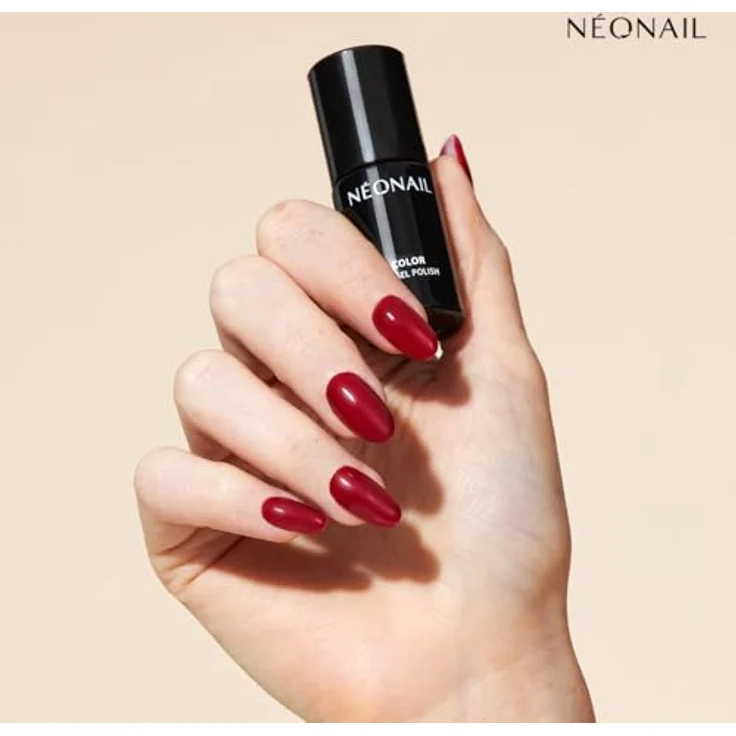 NÉONAIL UV Nagellack 7,2 ml, dunkelrot PERFECT RED, stark pigmentierter UV Gel-Lack für langlebige Maniküre bis zu 21 Tage – Bild 4