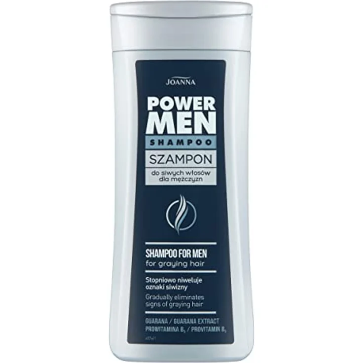 JOANNA Power Man Shampoo zur Entfernung Grauer Haare für Männer - Mit Guarana und Provitamin B5 - 200 ml – Bild 1