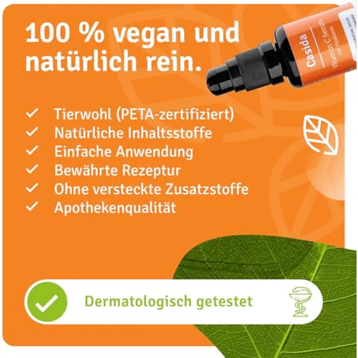Casida Produkte Casida Produkte Vitamin C Serum + Hyaluron Anti-Aging Pflege 30 ml – Bild 8