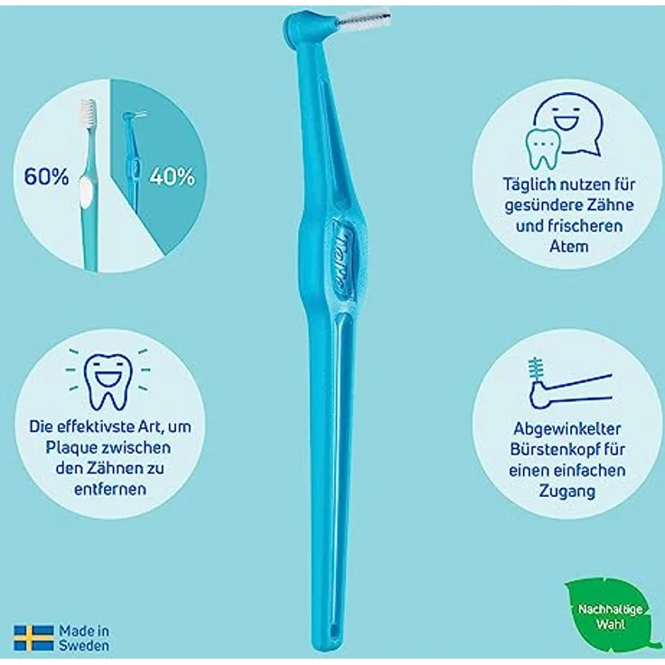 Tepe-Interdentalbürsten mit abgewinkeltem Kopf gelb Blister Interdentalbürsten – Bild 6