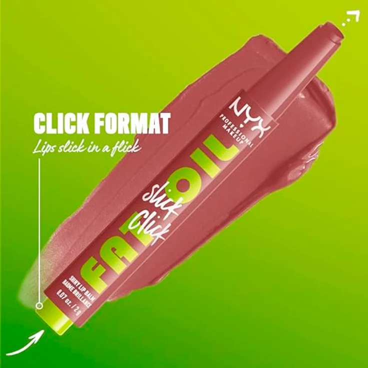 NYX Professional Makeup Fat Oil Slick Click, Tönender Lippenbalsam, vegan, 2 g – Bild 4