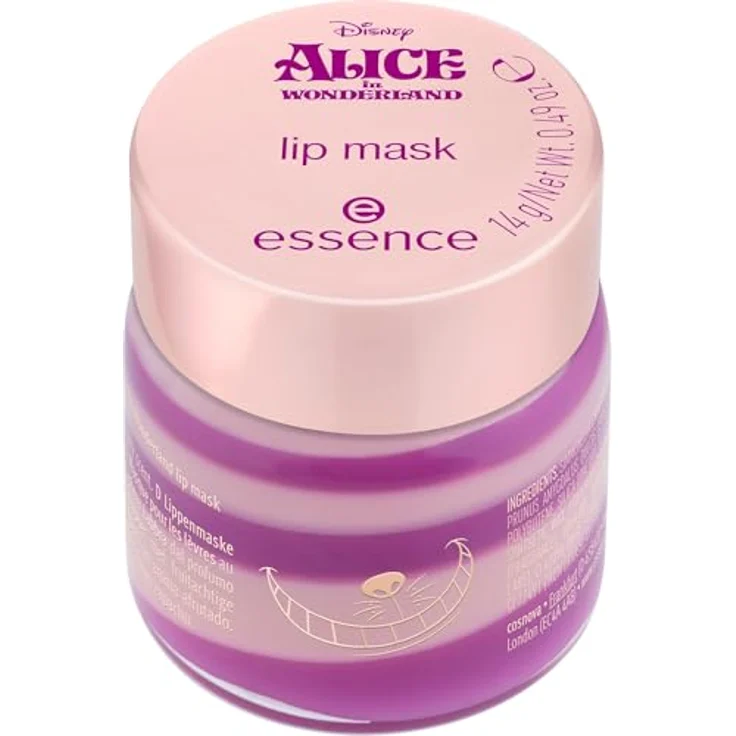 Essence Disney Alice in Wonderland Lip Mask, pflegende Lippenmaske mit Swirl-Textur in Violett und Rosa, 14 g – Bild 2